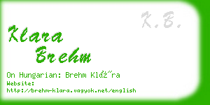 klara brehm business card